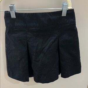 Girls Black Pleated Mini Skirt